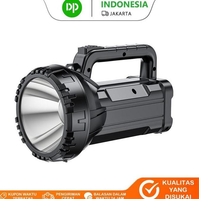 KLUDENG DP Lampu Sorot 75W Super Bright, Baterai 2800mAh, 2 Mode (Strong/Weak), DP-7045B