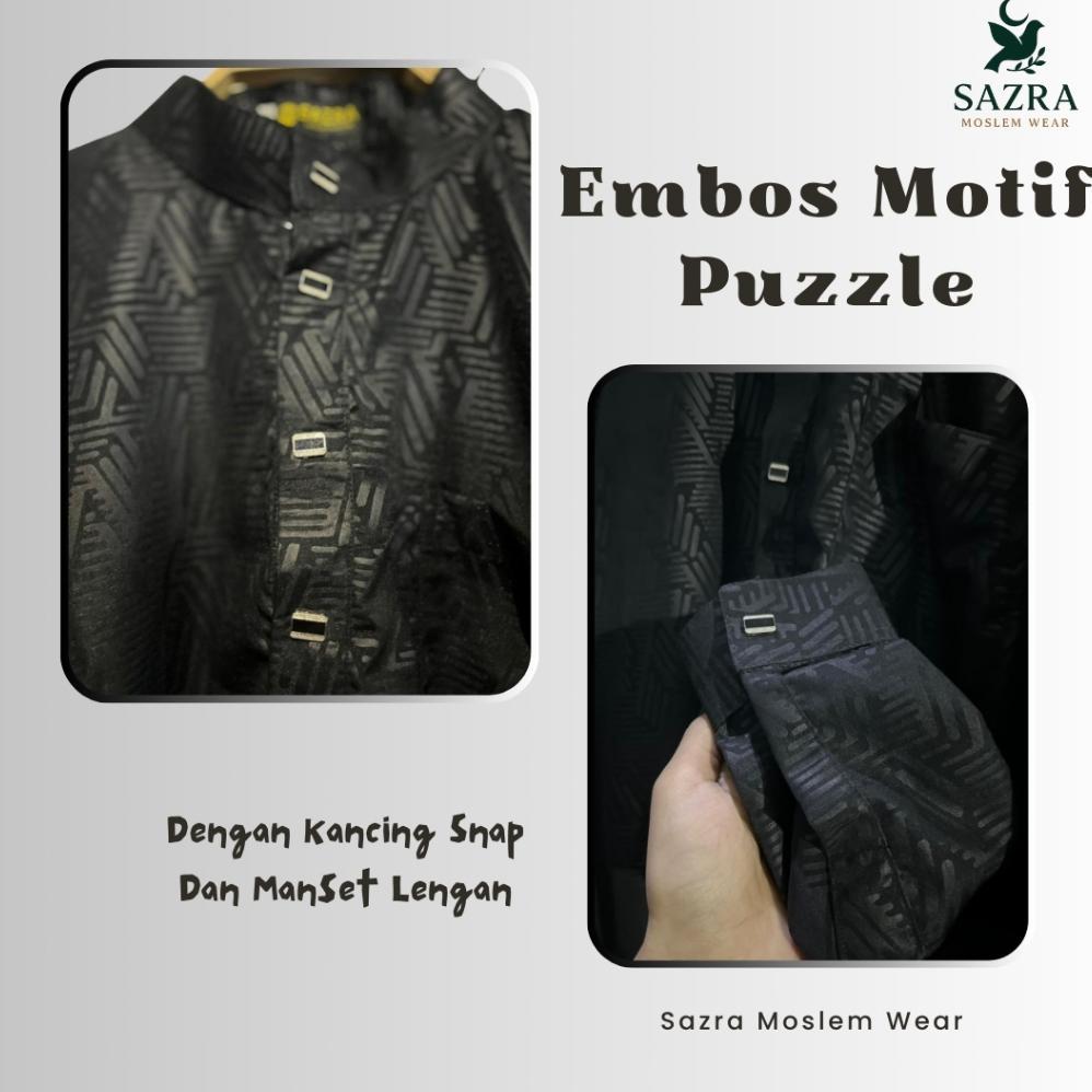 BEST DEALS Gamis jubah embos original sazra premium mewah jubah muslim pria