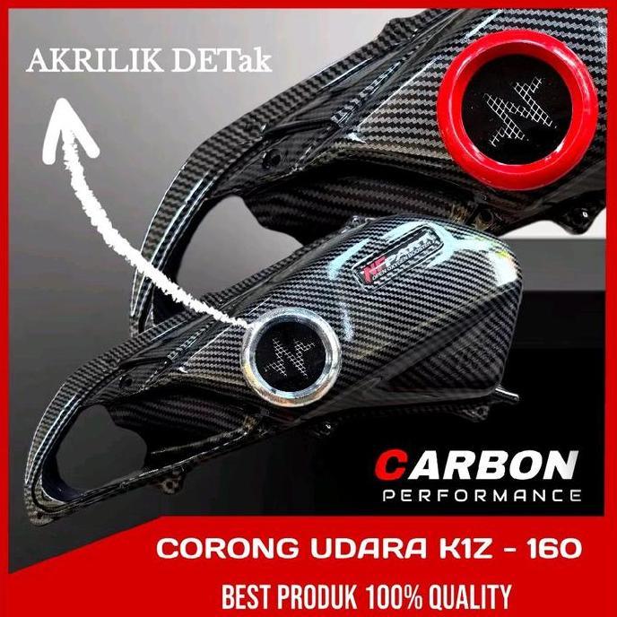 CORONG UDARA TUTUP FILTER PCX 160 CARBON CORONG DONAT / Corong udara donat carbon tutup filter pcx 1