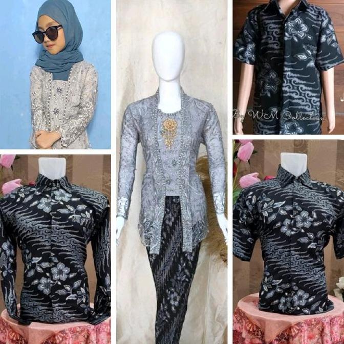 Kebaya Couple Keluarga Sarimbit Ibu Ayah Anak Kebaya Pesta Sarimbit keluarga Dewasa Baju Panjang SM