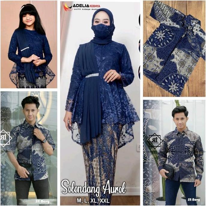 KEBAYA SARIMBIT KELUARGA/SET BAJU PESTA COUPLE KELUARGA SM