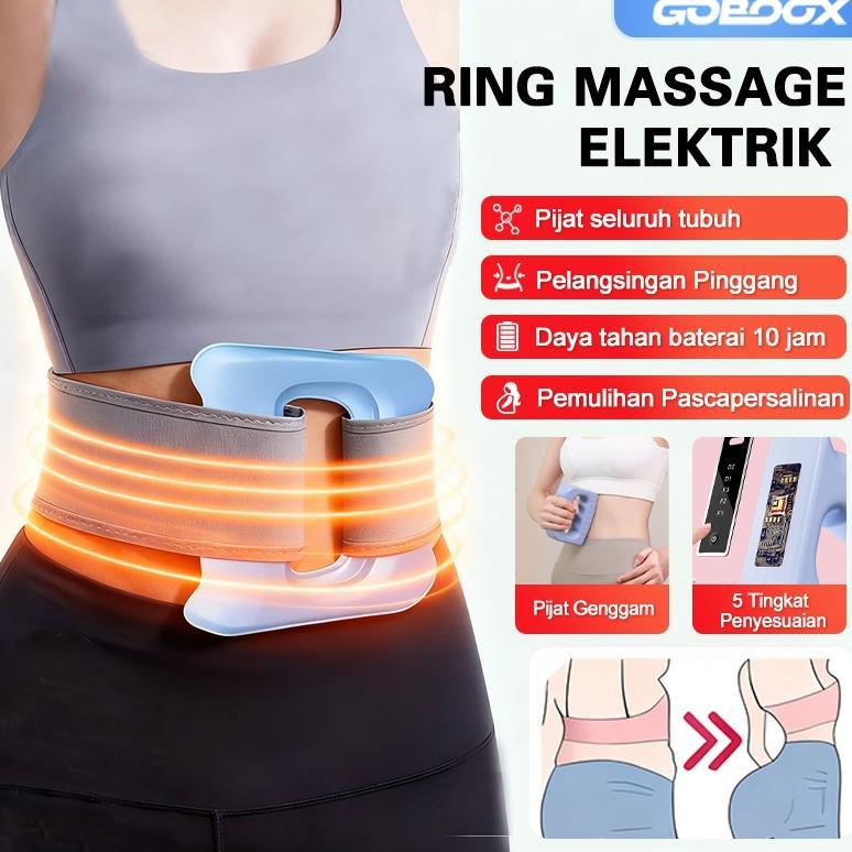 READY GOBOOX Multifungsi Alat Pijat Elektrik Massage Ring Belt Portable Alat Pembakar Lemak Perut Al