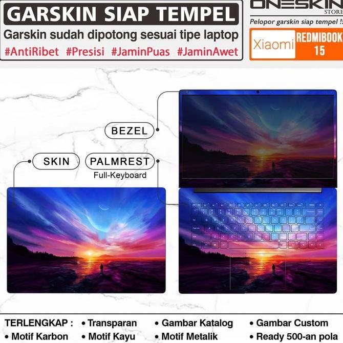 TERBARU - Garskin Sticker Laptop Xiaomi Redmi Book RedmiBook 15 Gambar Full Body