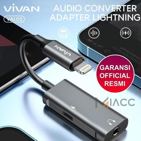VIVAN Converter Audio Headset Mic Lightning Jack AUX Iphone VAL01 02