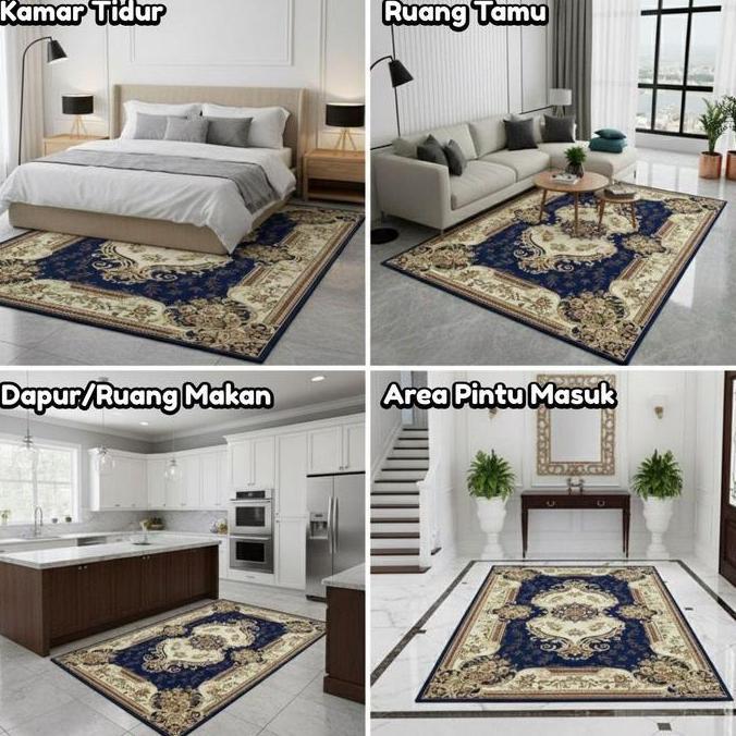 Karpet Lantai Turki Uk 100*150 Karpet Polyester Permadani Karpet Lantai Eropa Karpet Ruang Tamu Anti
