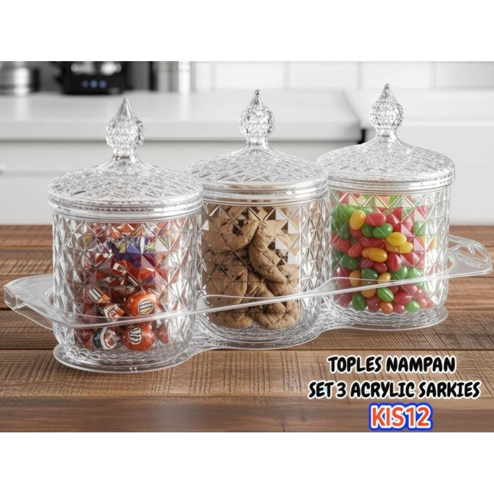 Terlaris Set Toples Diamond Acrylic, Toples Set Nampan , Toples Lebaran Aeste