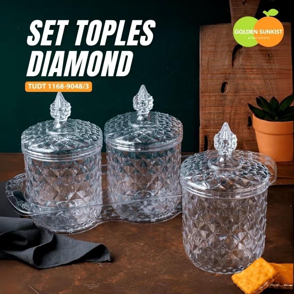 Premium Set Toples Diamond Acrylic, Toples Set Nampan , Toples Lebaran Aeste