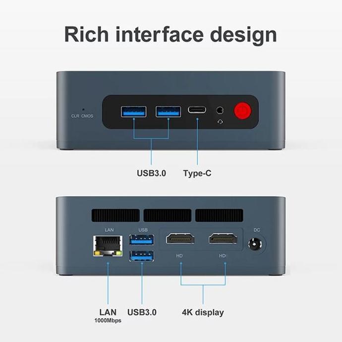 Mini Pc Beelink Sei8 Intel I3 8109U 8/256Gb Ssd 4K Hdmi Windows 10 Pro