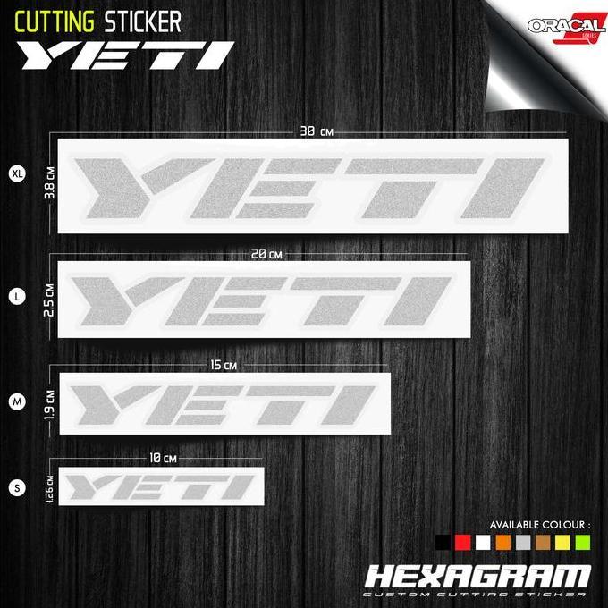 Promo Cutting Sticker Sepeda Yeti Logo | Stiker Sepeda Logo Yeti | Yeti Cod