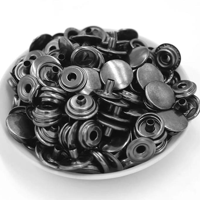 Reffil Kancing Jaket Black Nikel 1.5Cm