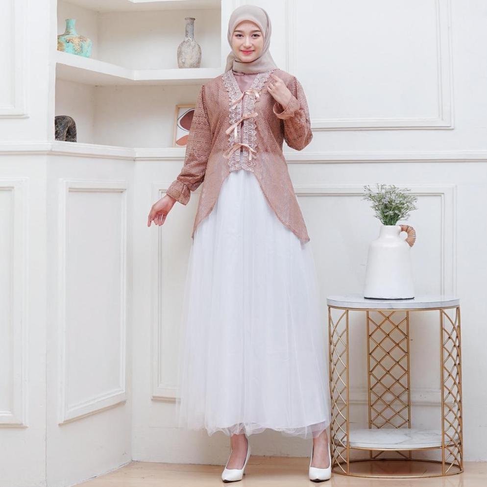 DISKON GOKIL Rompi Lepas Wiza Dres Set inner Outer Dan Rok Tutu Rok Brokat Camelbusana Gamis Muslim 