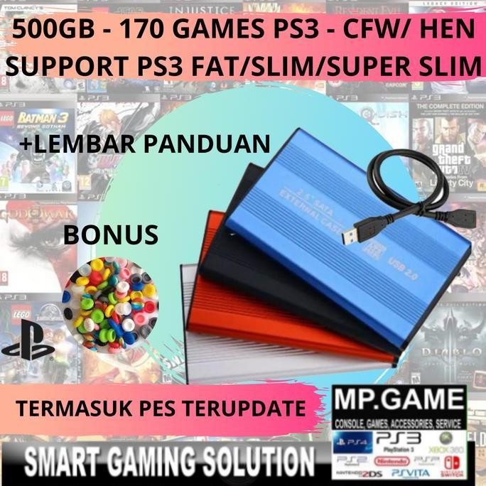 HDD PS3 Hardisk External 160gb/120gb PS3 Fat Slim CFW Bonus ThumbGri