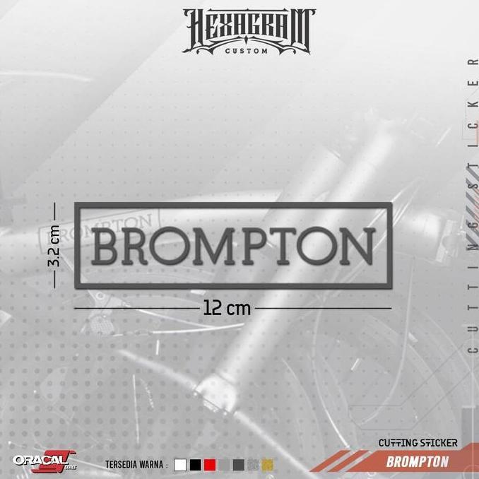 Promo Cutting Sticker Brompton Bike Logo | Stiker Cutting Logo Sepeda Brompton | Brompton Cod