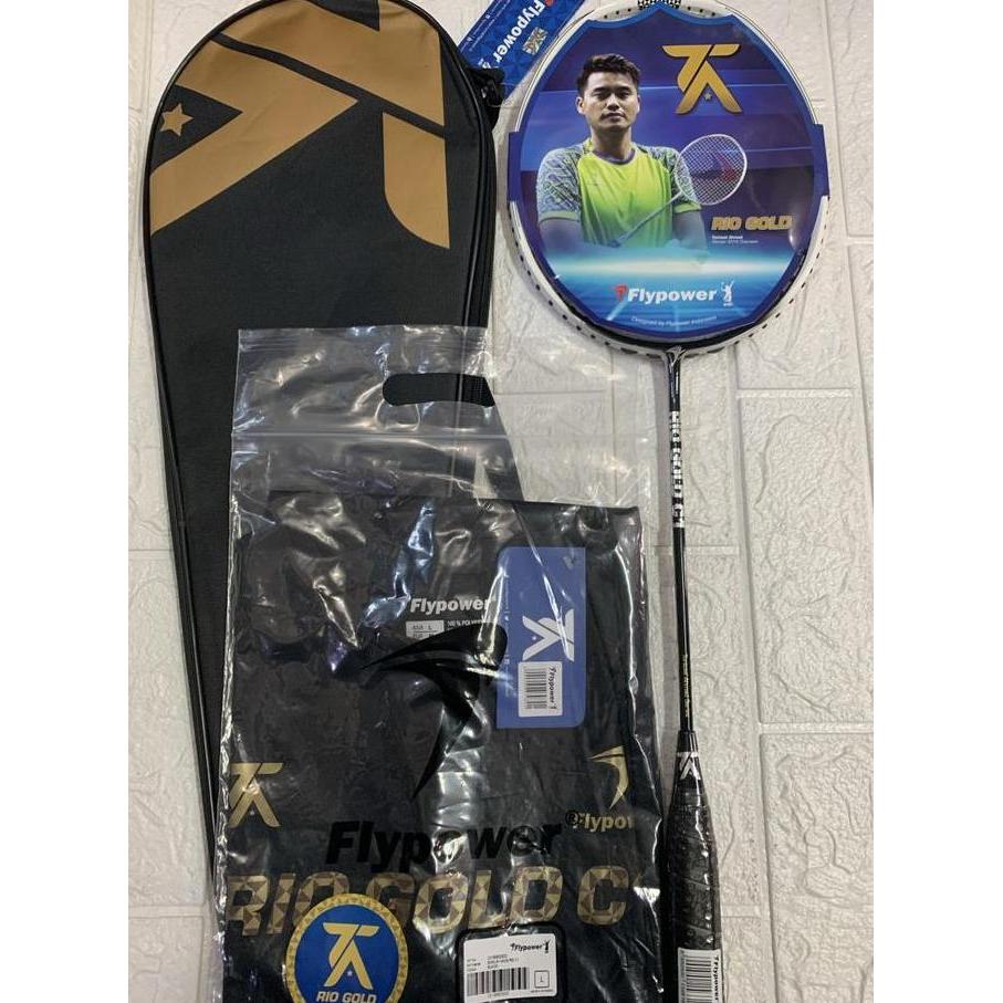 Raket Badminton Flypower Rio Gold C1 Full Set Original