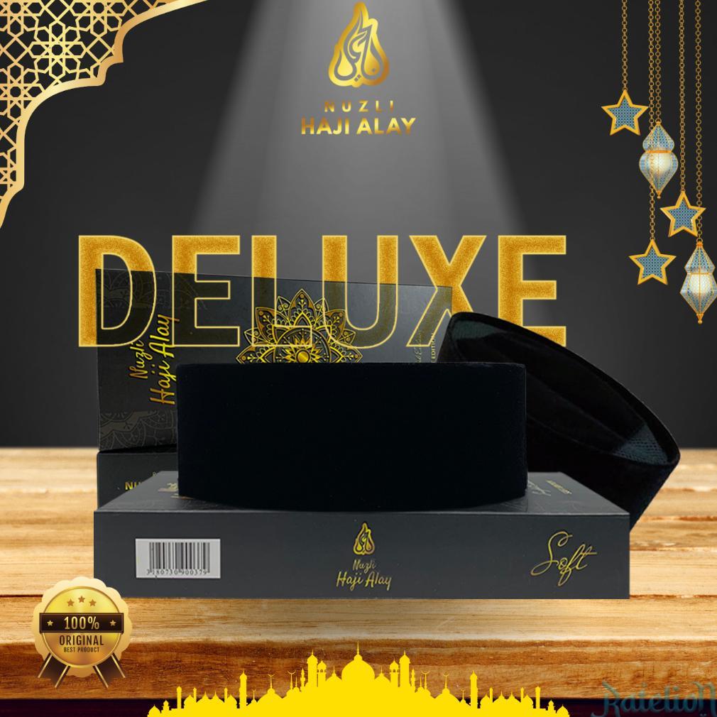 Discount Peci Songkok HAJI ALAY DELUXE AC, Non AC Tinggi 7 8 9 10 Cm Original Hitam Polos Pria Ukura