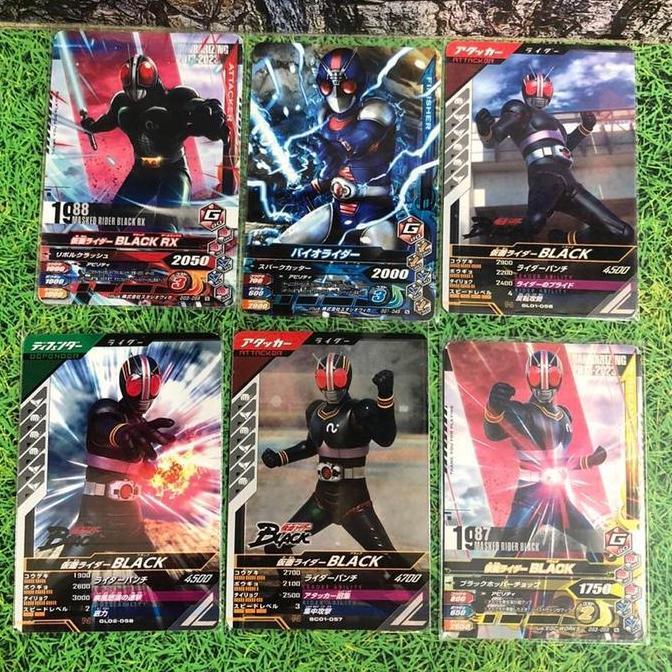 kartu card kamen rider black rx bio ganbarizing