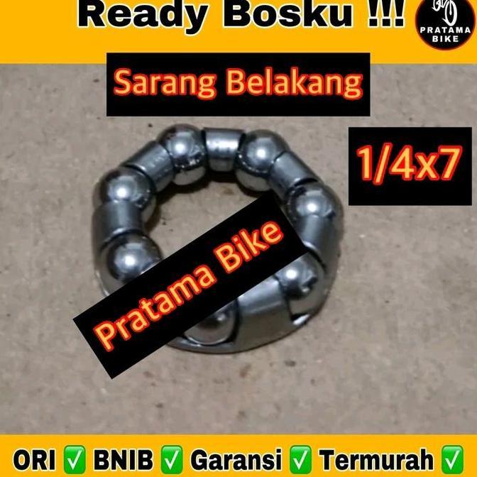 Promo Gotri Hagel Pelor Renteng Sarang Stell Balls Rakit Sepeda Roda Belakang 1/4X7 Murah Cod