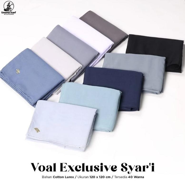 Hijab Segiempat Jumbo Voal Exclusive Syari 120X120Cm Jahit Tepi Umama