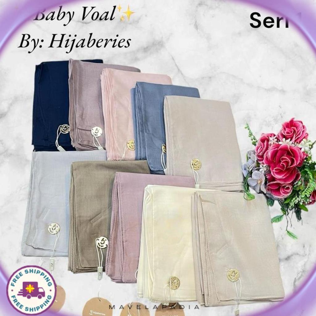 Hijab Baby Voal Paris Legend Premium Napocut Hijabers + Pouch | Paris Chayshop