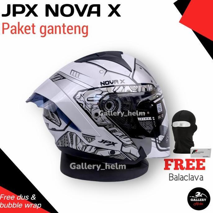 TERBARU - JPX NOVA X N2 ULTRABOTS PAKET GANTENG | HELM JPX HALF FACE
