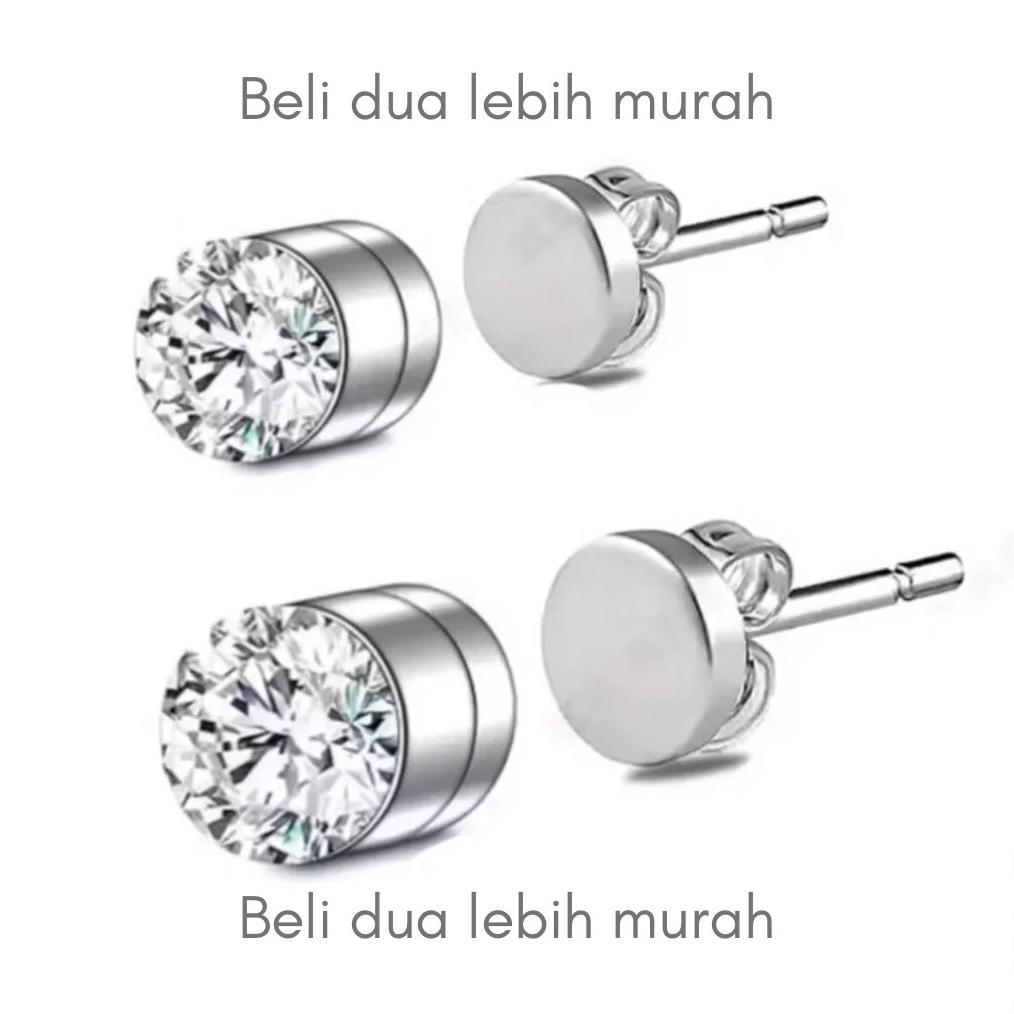 Hemat Anting Fake Tindik Berlian Anting Magnet Berlian Pria Wanita