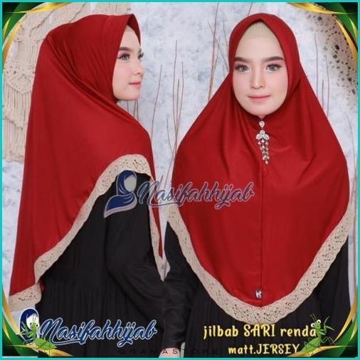 Nasifah Hijab2 - Jilbab Sari Renda / Jilbab Instan Renda Bahan Jersey