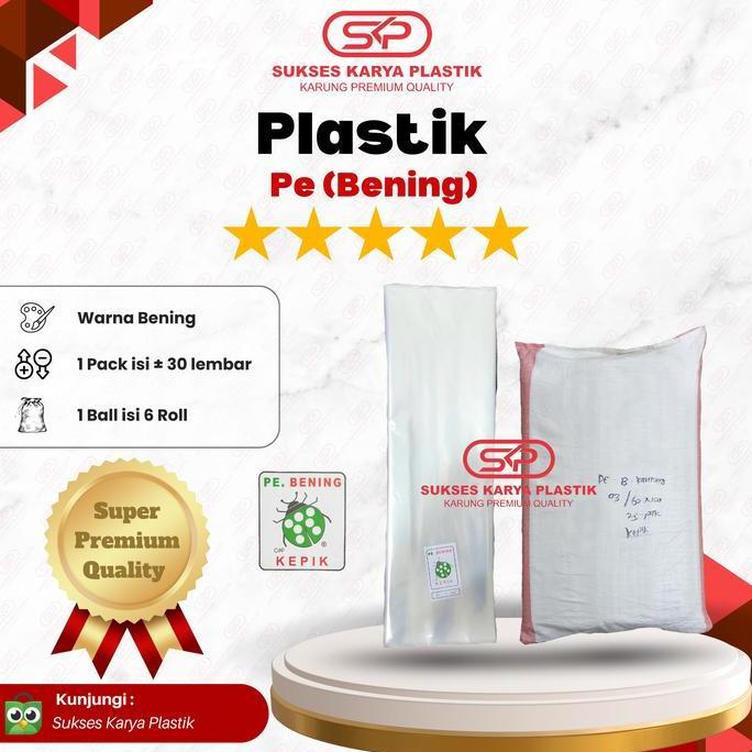 Picnpic- Plastik Pe Bening 1 Pack (9 Ons) Kepik Ukuran 60 X 100 Cm (60X100 Cm)