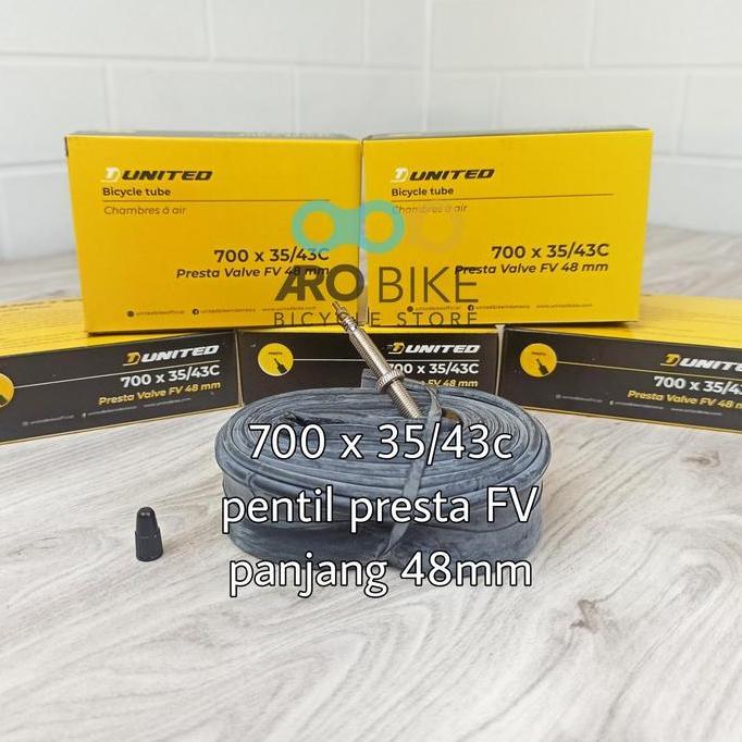 Promo Ban Dalam Sepeda Gravel Balap 700 X 35/43C United Presta Valve Fv 48Mm Cod