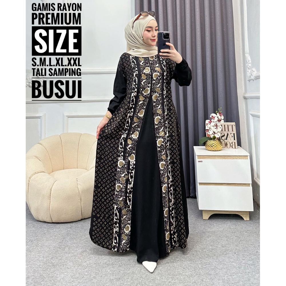 CUCI GUDANG Batik Usman - Terbaru Gamis Twill Rayon Pekalongan Cap Malaman Ori Home Dress Busui Jumb