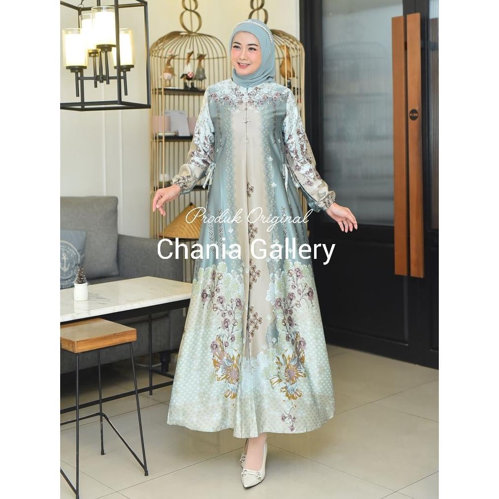 Discount DRESS LiLY SILK PREMIUM Elegan Busui FrendlyGamis Motif Bunga|Gamis pesta lebaran