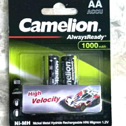 baterai rechargeable camelion velocity aa 1000 mah - nimh