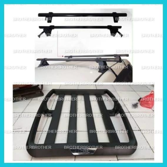 Paket Rak Rack Kaki Jepit Body Mobil Calya Sigra Roof Rack Universal