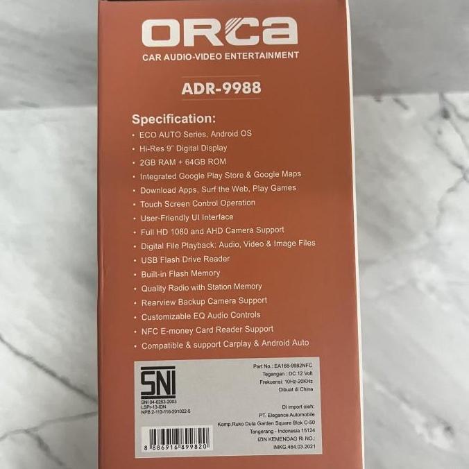 Headunit Android Orca 9inch 2/32GB ECOSERIES TV mobil android