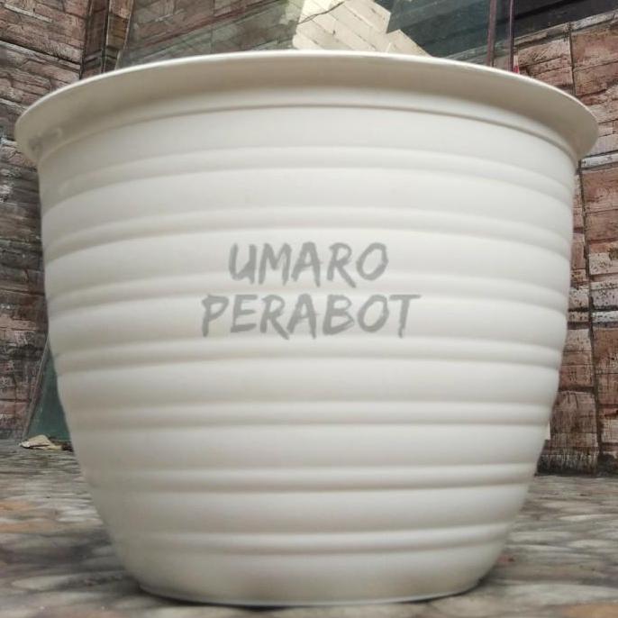 Pot Tawon Ukuran 25 Warna Putih / Pot Tanaman / Pot Bunga / Pot Plastik / Umaro Perabot