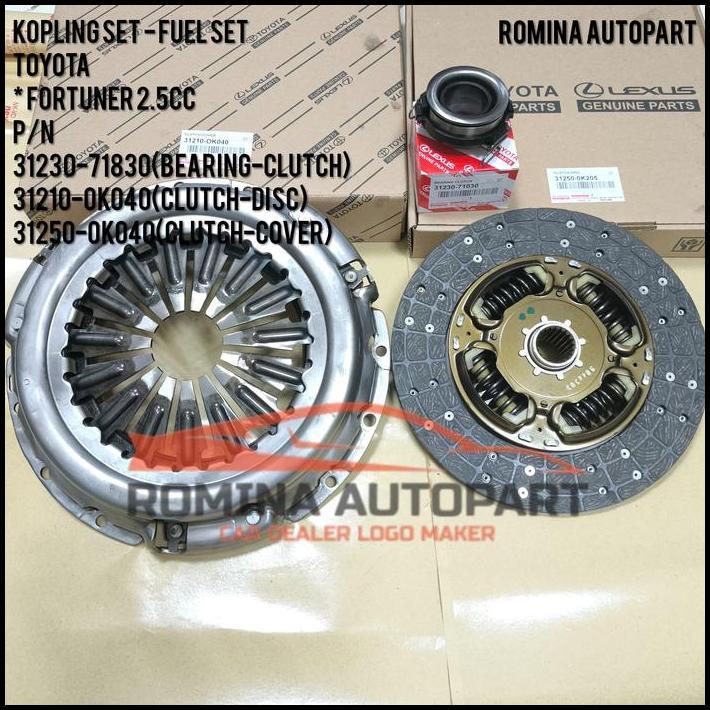 DISKON KOPLING SET FUEL SET MATAHARI FORTUNER 2.5CC ORIGINAL ASLI BENSIN 