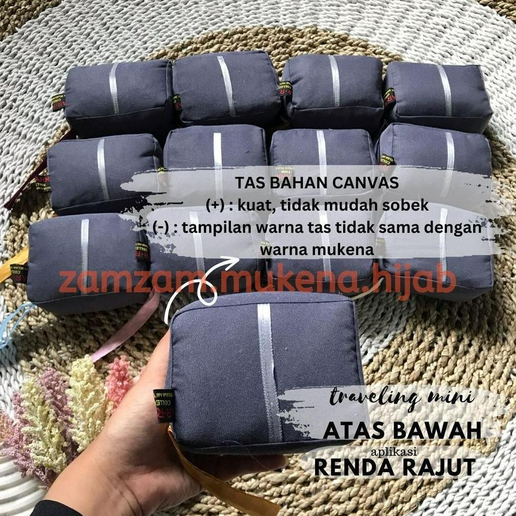 COD Mukena Travel Mini Polos Size Jumbo | Mukena Traveling Terkecil Seukuran HP