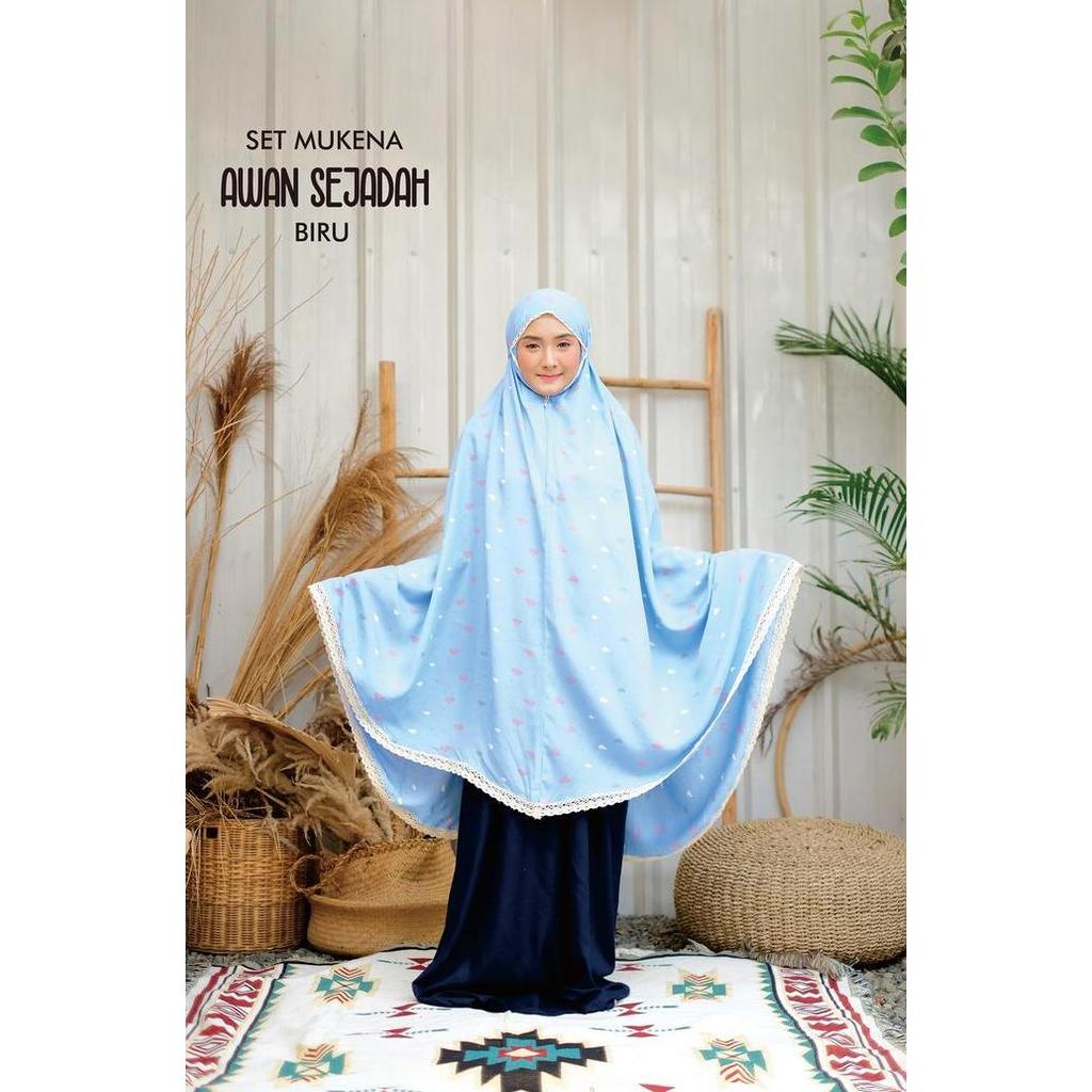 MUKENA DEWASA RAYON AWAN SET SAJADAH