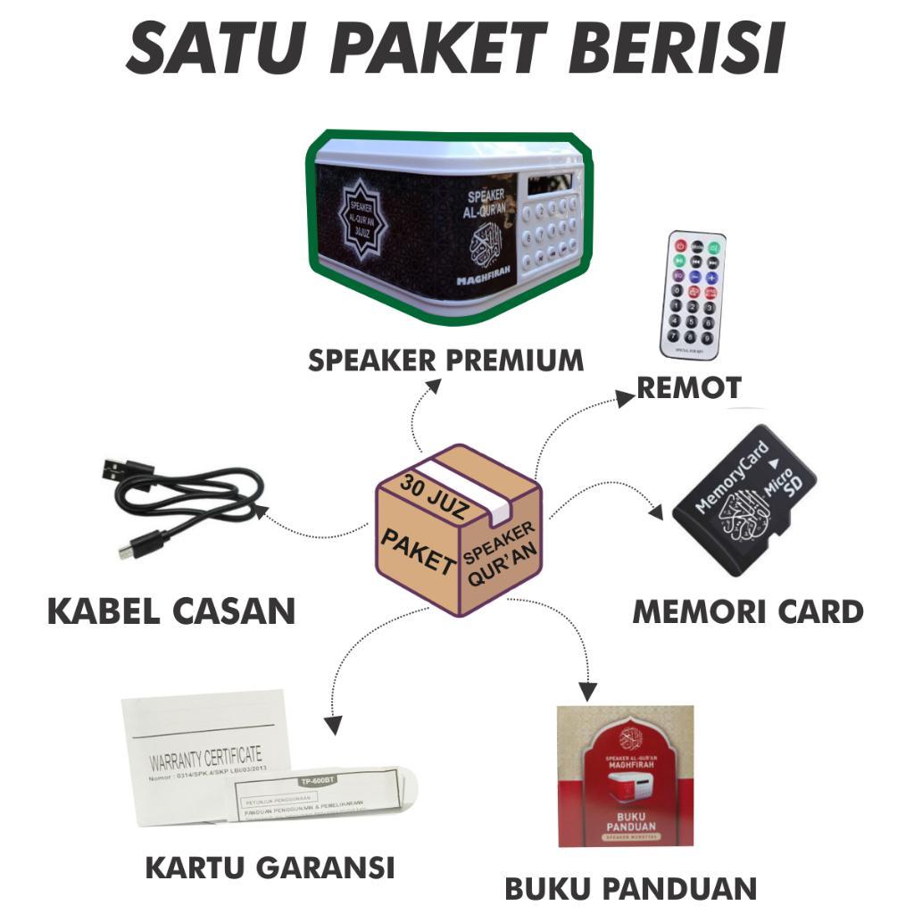 Speaker Murottal Qur'An  30 Juz Zb 800 Bt Premium Khusus Untuk Menghafal