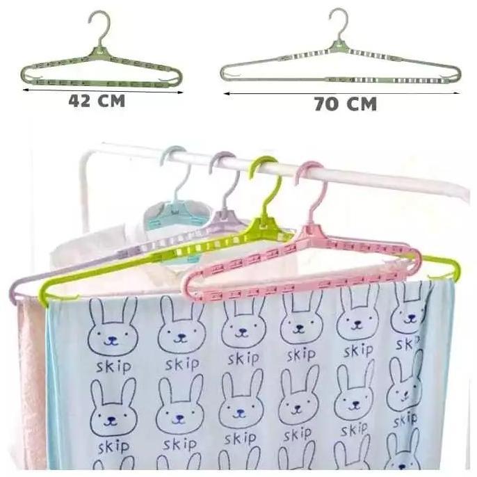 CHICKLEP Gantungan Baju 1pcs Hanger Pakaian Gantungan Tarik Panjang Pendek Extended Extend Lebar Pan