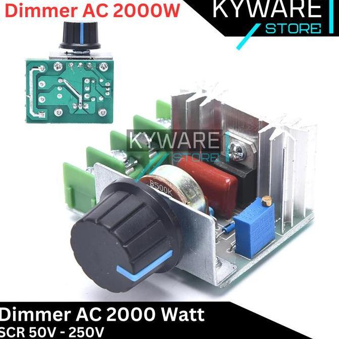 KUSUMORO Dimmer SCR 2000 Watt 250V AC 2000W Speed Control Motor Pengatur Kecerahan Lampu