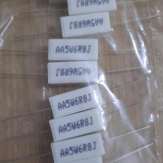 KUSUMORO Harga per (20pcs) resistor 5watt 6r8 , resistor 5watt 6r8