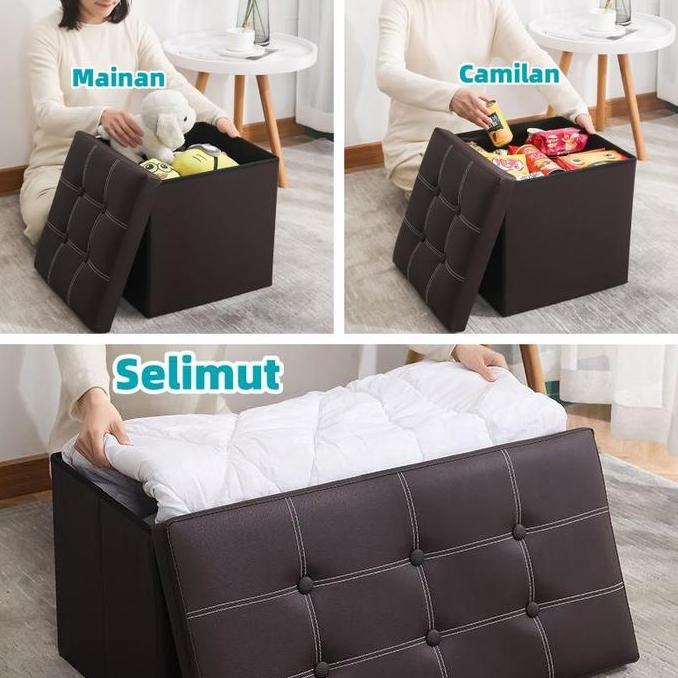 KURSI SOFA STORAGE BOX PANJANG / BOX LIPAT PENYIMPANAN MAINAN GAN