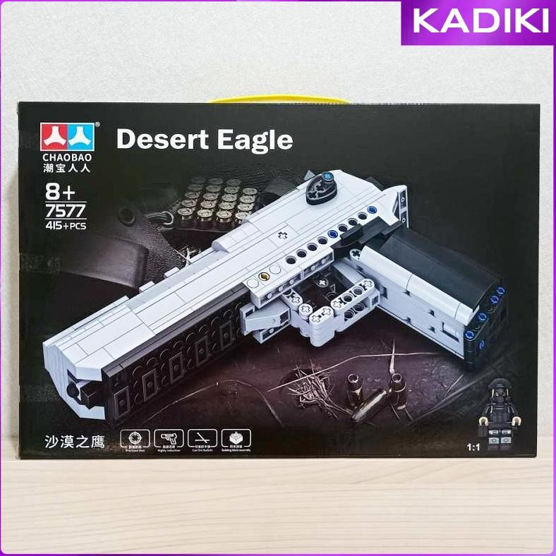 Brick Premium Desert Eagle - Model Mainan Pistol Gun Pajangan Balok Block Brik