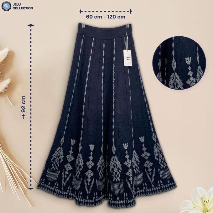 Rok Rajut Motif Panjang Import Tebal Dan Halus Wanita - 8909