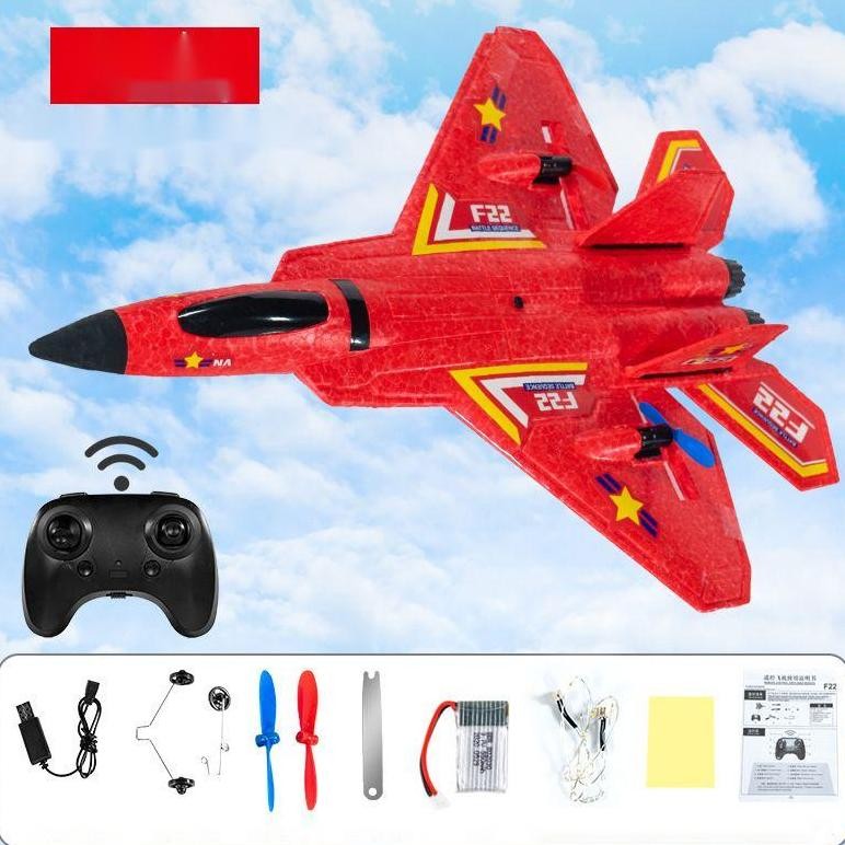 Uoptoy Pesawat Amfibi Mainan Pesawat F22 Terbang Remote Control LED Pesawat Mainan Pesawat Airplane 
