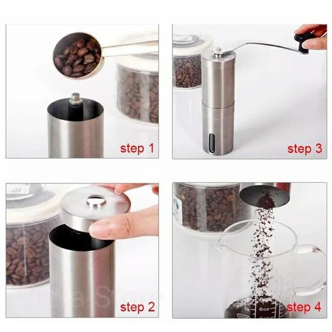 Grinder Manual Mini Full Stainless Portable Grinder Kopi