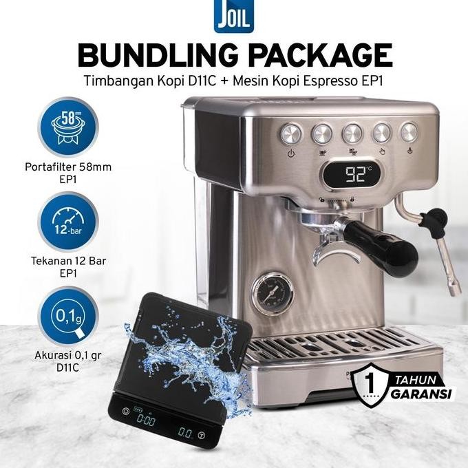 Promo Joil Bundle Mesin Kopi Espresso & Timbangan Kopi Digital D11C COD
