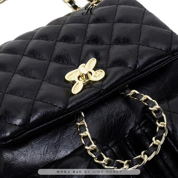 Jims Honey Moka Backpack Tas Ransel Kerja Hangout Wanita Kulit Serut Cewek