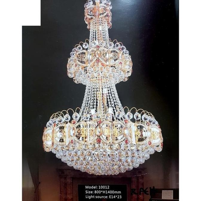 LAMPU GANTUNG KRISTAL 10012 / LAMPU HIAS / LAMPU VOID TANGGA Murah