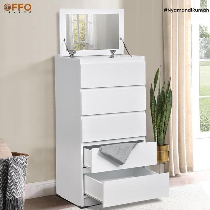 BECQUEREL- Offo Living - Drawers Dresser Lily - Meja Rias Drawer Lily - Meja Rias